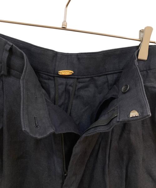 DEUXIEME CLASSE（ドゥーズィエム クラス）Deuxieme Classe (ドゥーズィエム クラス) OGLINEN タックパンツ ブラック サイズ:38の古着・服飾アイテム