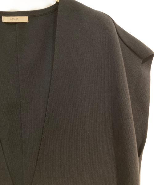 LE PHIL（ル フィル）LE PHIL (ル フィル) Vネックニットジレ ベスト ブラック サイズ:Fの古着・服飾アイテム