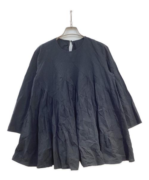 BEARDSLEY（ビアズリー）BEARDSLEY (ビアズリー) エスカルゴティアードチュニック ブラック サイズ:Freeの古着・服飾アイテム