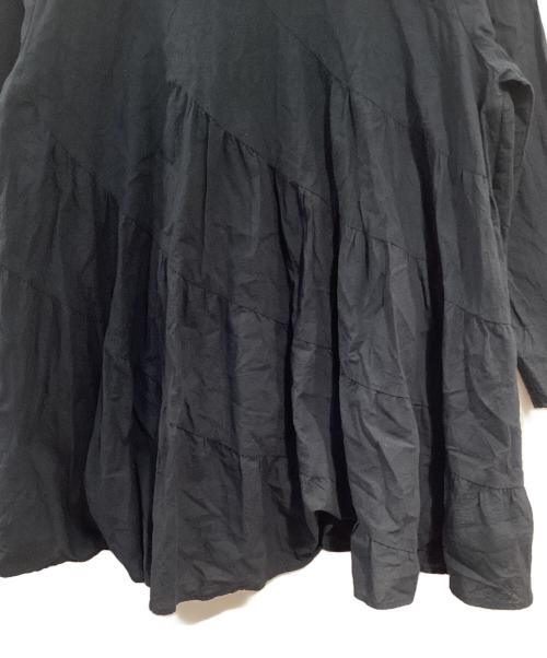BEARDSLEY（ビアズリー）BEARDSLEY (ビアズリー) エスカルゴティアードチュニック ブラック サイズ:Freeの古着・服飾アイテム