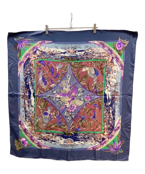 HERMES（エルメス）HERMES (エルメス) TROPIQUES シルクスカーフ ブルーの古着・服飾アイテム