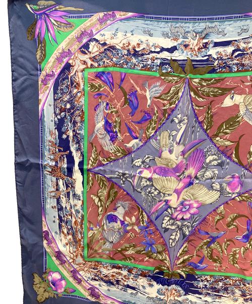 HERMES（エルメス）HERMES (エルメス) TROPIQUES シルクスカーフ ブルーの古着・服飾アイテム