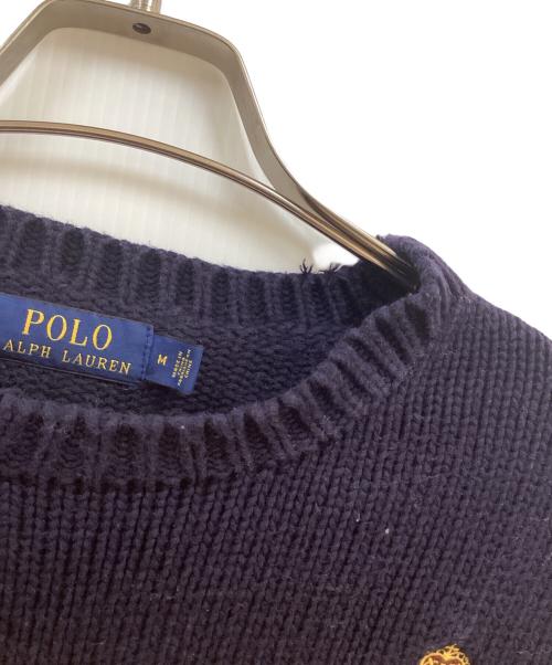 POLO RALPH LAUREN（ポロ・ラルフローレン）POLO RALPH LAUREN (ポロ・ラルフローレン) ボーダーニット ネイビー×イエロー サイズ:Mの古着・服飾アイテム