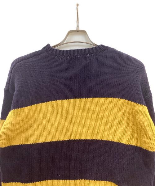 POLO RALPH LAUREN（ポロ・ラルフローレン）POLO RALPH LAUREN (ポロ・ラルフローレン) ボーダーニット ネイビー×イエロー サイズ:Mの古着・服飾アイテム