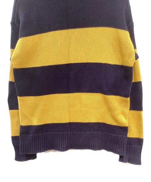 POLO RALPH LAUREN（ポロ・ラルフローレン）POLO RALPH LAUREN (ポロ・ラルフローレン) ボーダーニット ネイビー×イエロー サイズ:Mの古着・服飾アイテム