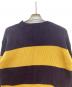 中古・古着 POLO RALPH LAUREN (ポロ・ラルフローレン) ボーダーニット ネイビー×イエロー サイズ:M：9000円