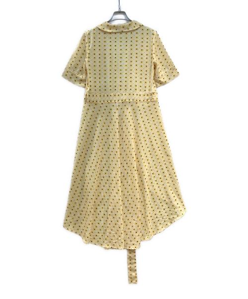 GANNI（ガニー）Ganni (ガニー) フローラルプリントラップワンピース イエロー サイズ:36の古着・服飾アイテム