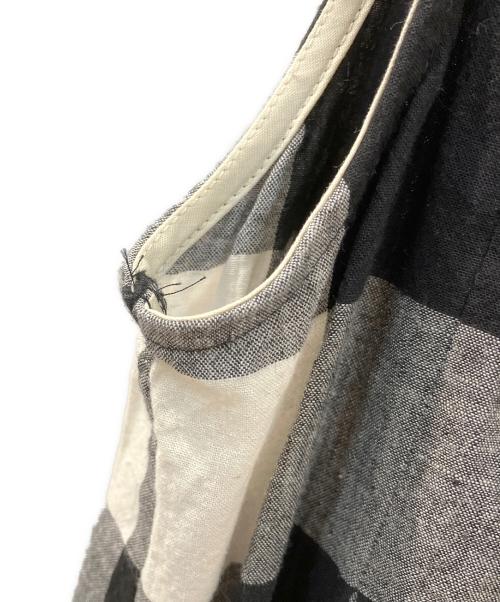 journal standard luxe（ジャーナルスタンダード ラックス）JOURNAL STANDARD LUXE (ジャーナルスタンダード ラックス) CLワッシャーノースリーブタックワンピース ブラック×ホワイト サイズ:ーの古着・服飾アイテム