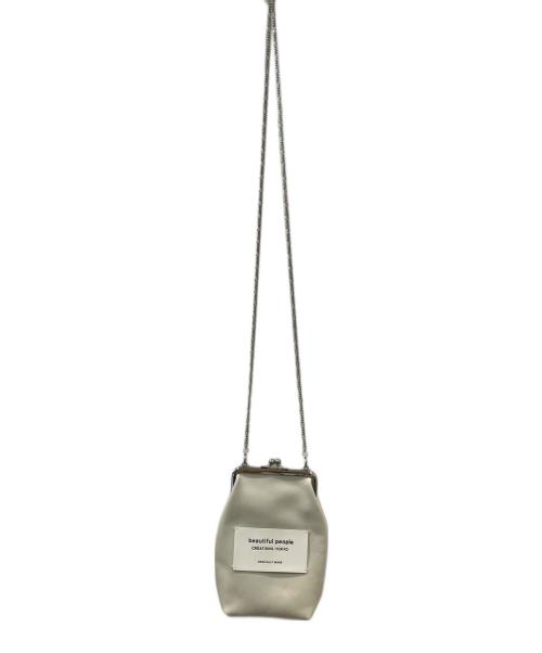 beautiful people（ビューティフルピープル）beautiful people (ビューティフルピープル) mini clasp pouch ホワイトの古着・服飾アイテム