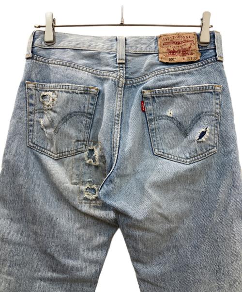 LEVI'S（リーバイス）LEVI'S (リーバイス) ラブトゥーデス クラッシュリペア加工デニムパンツ インディゴ サイズ:71cmの古着・服飾アイテム