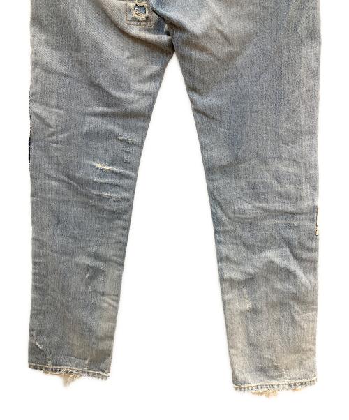 LEVI'S（リーバイス）LEVI'S (リーバイス) ラブトゥーデス クラッシュリペア加工デニムパンツ インディゴ サイズ:71cmの古着・服飾アイテム