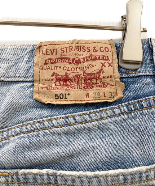 LEVI'S（リーバイス）LEVI'S (リーバイス) ラブトゥーデス クラッシュリペア加工デニムパンツ インディゴ サイズ:71cmの古着・服飾アイテム