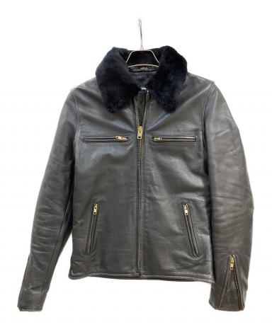 （管理-B-3)　ROUGHn＆ROADライダースレザージャケット（Lサイズ）中古 中古・古着通販】63 Leathers (ロクサン レザーズ) 襟付きシングル