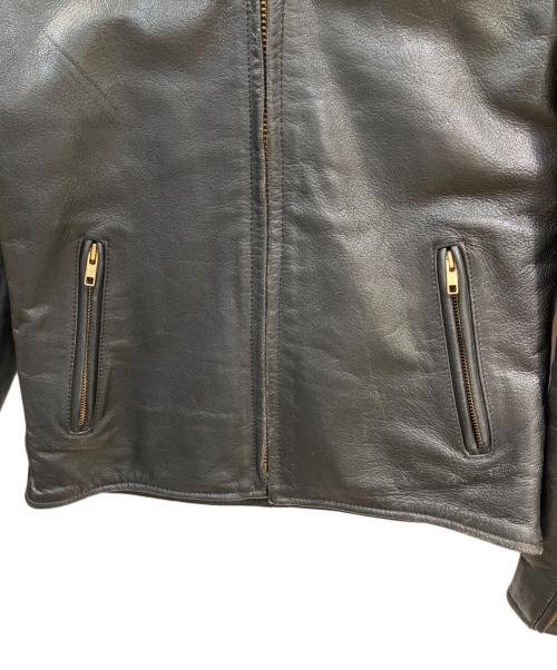 63 leathers（ロクサン レザーズ）63 Leathers (ロクサン レザーズ) 襟付きシングルライダース ブラック サイズ:XSの古着・服飾アイテム