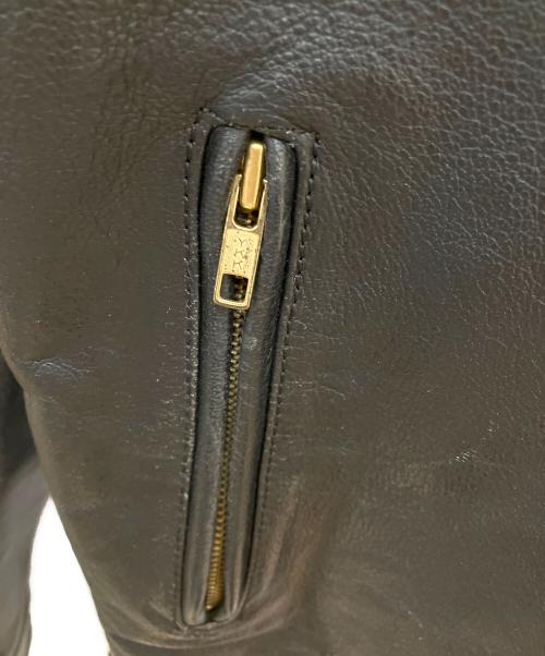 63 leathers（ロクサン レザーズ）63 Leathers (ロクサン レザーズ) 襟付きシングルライダース ブラック サイズ:XSの古着・服飾アイテム
