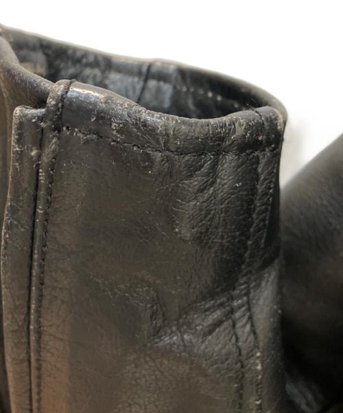 63 leathers（ロクサン レザーズ）63 Leathers (ロクサン レザーズ) 襟付きシングルライダース ブラック サイズ:XSの古着・服飾アイテム