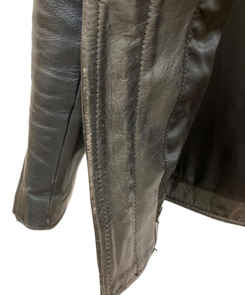 63 leathers（ロクサン レザーズ）63 Leathers (ロクサン レザーズ) 襟付きシングルライダース ブラック サイズ:XSの古着・服飾アイテム