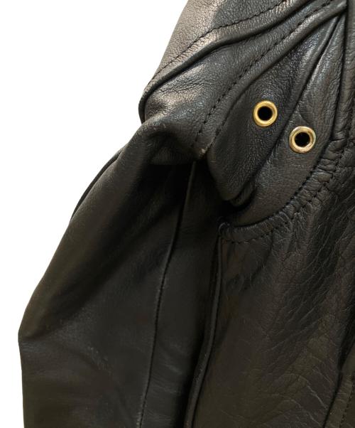 63 leathers（ロクサン レザーズ）63 Leathers (ロクサン レザーズ) 襟付きシングルライダース ブラック サイズ:XSの古着・服飾アイテム