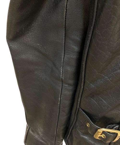 63 leathers（ロクサン レザーズ）63 Leathers (ロクサン レザーズ) 襟付きシングルライダース ブラック サイズ:XSの古着・服飾アイテム