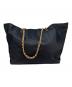 TORY BURCH (トリーバーチ) ロゴナイロンチェーントートバッグ ブラック：13000円