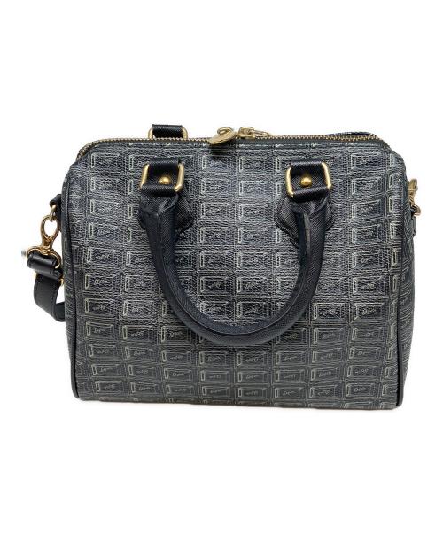 Q-pot.（キューポット）Q-pot. (キューポット) ブラックチョコレート ミニボストンバッグ ブラック×カーキの古着・服飾アイテム