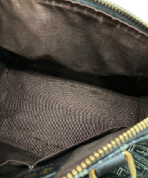 Q-pot.（キューポット）Q-pot. (キューポット) ブラックチョコレート ミニボストンバッグ ブラック×カーキの古着・服飾アイテム