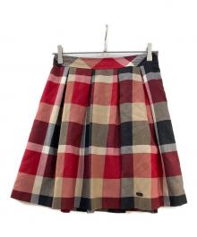 BLUE LABEL CRESTBRIDGE（ブルーレーベルクレストブリッジ）の古着「チェックスカート」｜レッド