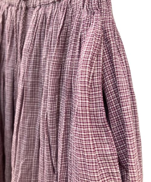 maison de soil（メゾンドソイル）maison de soil (メゾンドソイル) チェックスカート パープル サイズ:2の古着・服飾アイテム