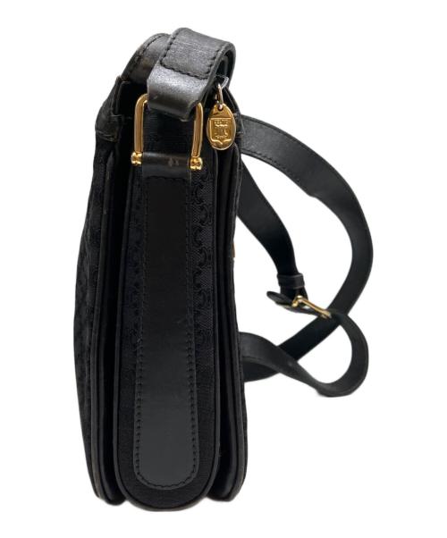 CELINE（セリーヌ）CELINE (セリーヌ) オールド マカダム キャンバス ショルダーバッグ ブラックの古着・服飾アイテム