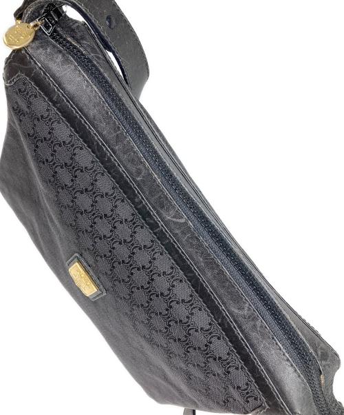 CELINE（セリーヌ）CELINE (セリーヌ) オールド マカダム キャンバス ショルダーバッグ ブラックの古着・服飾アイテム