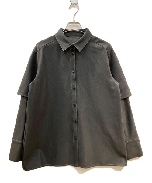 RIM.ARK（リムアーク）RIM.ARK (リムアーク) Fake denim SH フェイクデニムシャツ グレー サイズ:38の古着・服飾アイテム