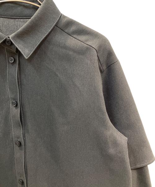 RIM.ARK（リムアーク）RIM.ARK (リムアーク) Fake denim SH フェイクデニムシャツ グレー サイズ:38の古着・服飾アイテム