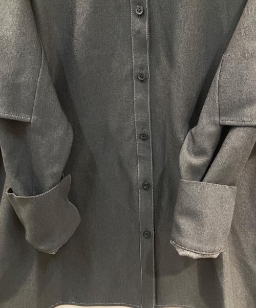 RIM.ARK（リムアーク）RIM.ARK (リムアーク) Fake denim SH フェイクデニムシャツ グレー サイズ:38の古着・服飾アイテム