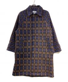 Coohem（コーヘン）の古着「RETRO CHECK TWEED COAT」｜ブラック