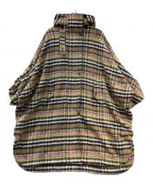 F/CE.（エフシーイー）の古着「CHECK PONCHO ツイードポンチョ」｜ベージュ
