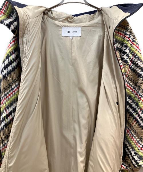 F/CE.（エフシーイー）F/CE. (エフシーイー) CHECK PONCHO ツイードポンチョ ベージュ サイズ:FREEの古着・服飾アイテム