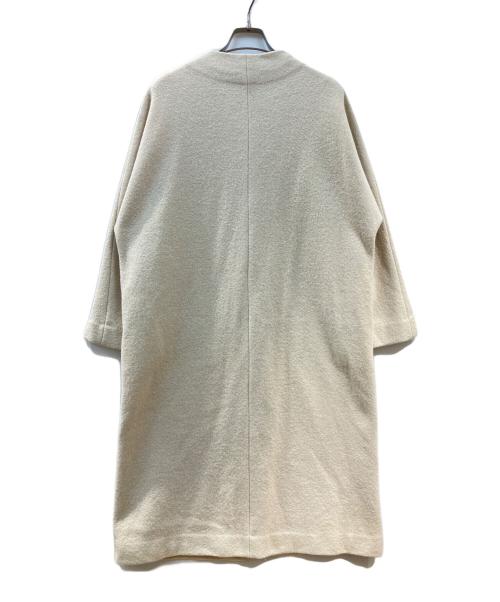 evam eva（エヴァムエヴァ）evam eva (エヴァムエヴァ) press wool long coat ベージュ サイズ:1の古着・服飾アイテム