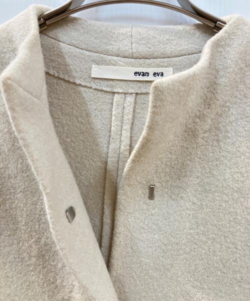 evam eva（エヴァムエヴァ）evam eva (エヴァムエヴァ) press wool long coat ベージュ サイズ:1の古着・服飾アイテム