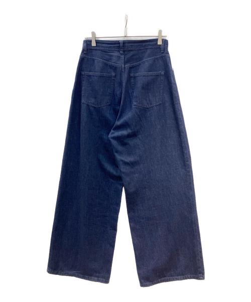 URBAN RESEARCH DOORS（アーバンリサーチドアーズ）URBAN RESEARCH DOORS (アーバンリサーチドアーズ) Denim Tuck Wide Pants インディゴ サイズ:Ⅼの古着・服飾アイテム