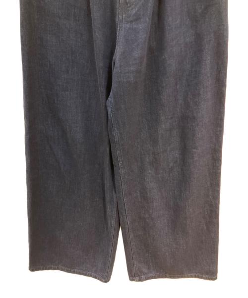 URBAN RESEARCH DOORS（アーバンリサーチドアーズ）URBAN RESEARCH DOORS (アーバンリサーチドアーズ) Denim Tuck Wide Pants インディゴ サイズ:Ⅼの古着・服飾アイテム