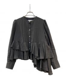 CELFORD（セルフォード）の古着「ラッフルペプラムブラウス」｜ブラック