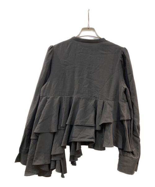 CELFORD（セルフォード）CELFORD (セルフォード) ラッフルペプラムブラウス ブラック サイズ:38の古着・服飾アイテム