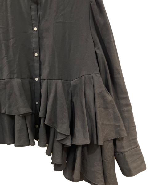 CELFORD（セルフォード）CELFORD (セルフォード) ラッフルペプラムブラウス ブラック サイズ:38の古着・服飾アイテム