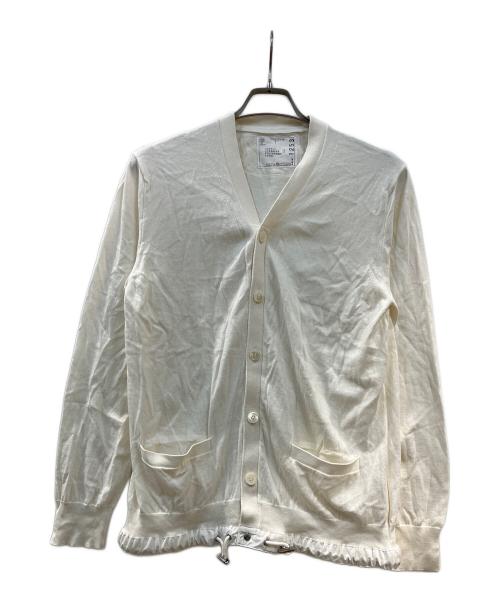 sacai（サカイ）sacai (サカイ) ニットカーディガン ホワイト サイズ:3の古着・服飾アイテム
