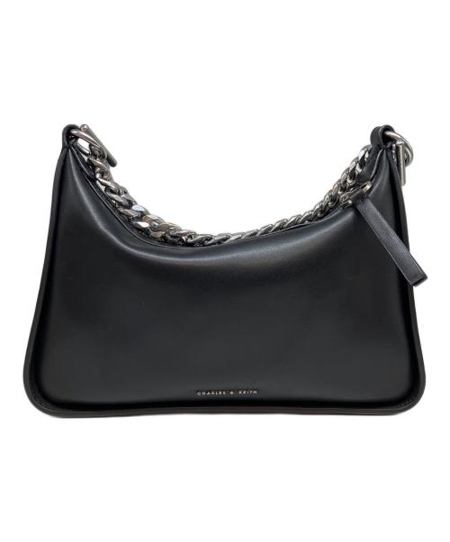 CHARLES & KEITH（チャールズアンドキース）CHARLES & KEITH (チャールズアンドキース) Minta Chain-Link Hobo Bag ブラックの古着・服飾アイテム
