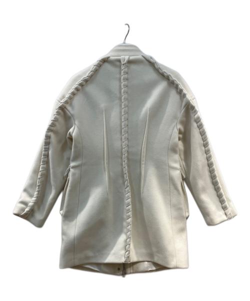 DIESEL（ディーゼル）DIESEL (ディーゼル) ストリングディティールウールコートジャケット ホワイト サイズ:Sの古着・服飾アイテム