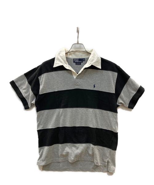 POLO RALPH LAUREN（ポロ・ラルフローレン）POLO RALPH LAUREN (ポロ・ラルフローレン) ボーダーポロシャツ グレー サイズ:ⅬⅬの古着・服飾アイテム