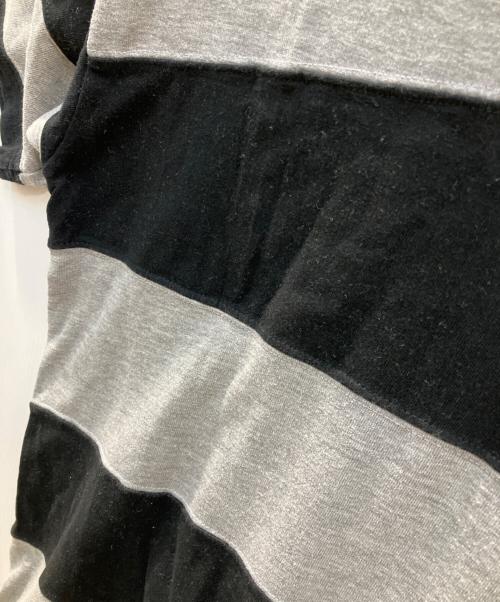 POLO RALPH LAUREN（ポロ・ラルフローレン）POLO RALPH LAUREN (ポロ・ラルフローレン) ボーダーポロシャツ グレー サイズ:ⅬⅬの古着・服飾アイテム