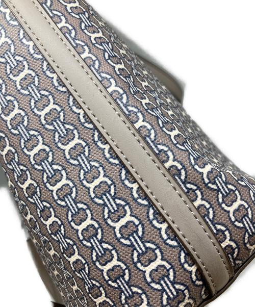 TORY BURCH（トリーバーチ）TORY BURCH (トリーバーチ) チェーンプリント トートバッグ グレーの古着・服飾アイテム