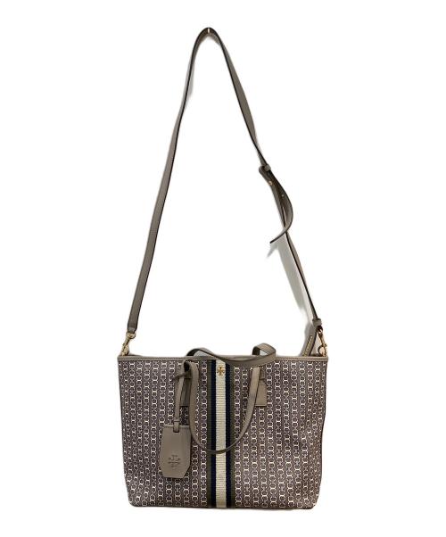 TORY BURCH（トリーバーチ）TORY BURCH (トリーバーチ) チェーンプリント トートバッグ グレーの古着・服飾アイテム
